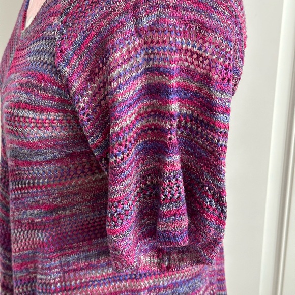 Faded Glory Acrylic Chevron-herringbone Purple Color Block Beach Knit - S - Picture 6 of 9